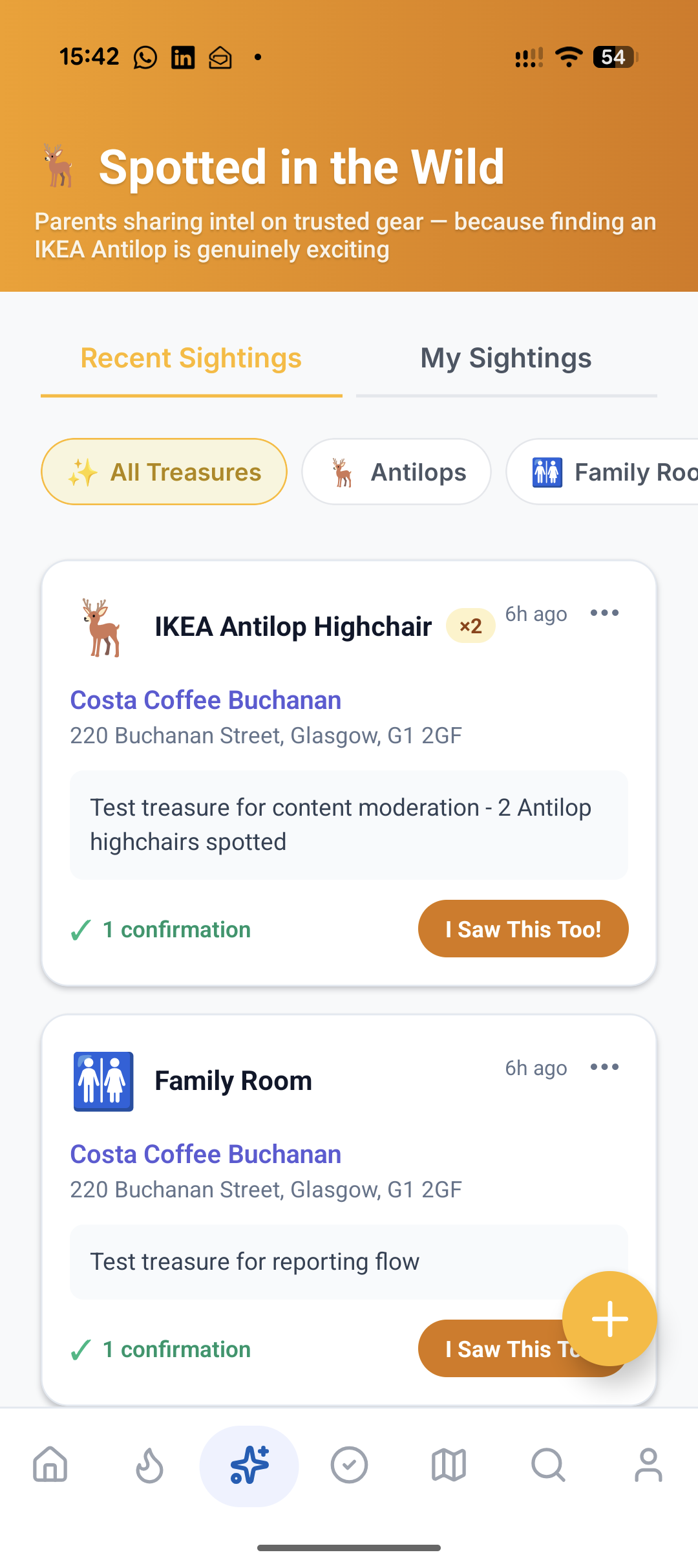 Spotted in the Wild - treasure sightings from the community